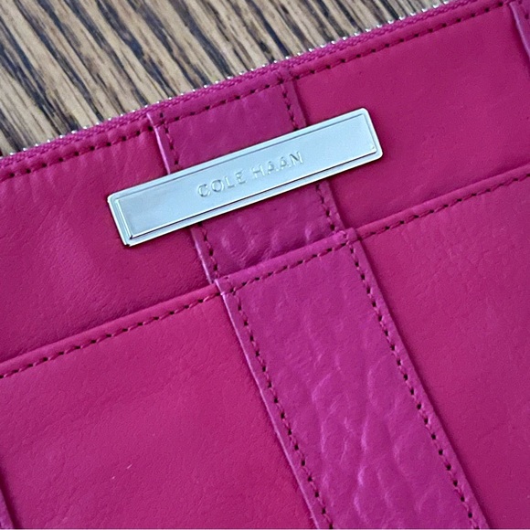 Cole Haan Leather Pouch - Hot Pink - Picture 3 of 10
